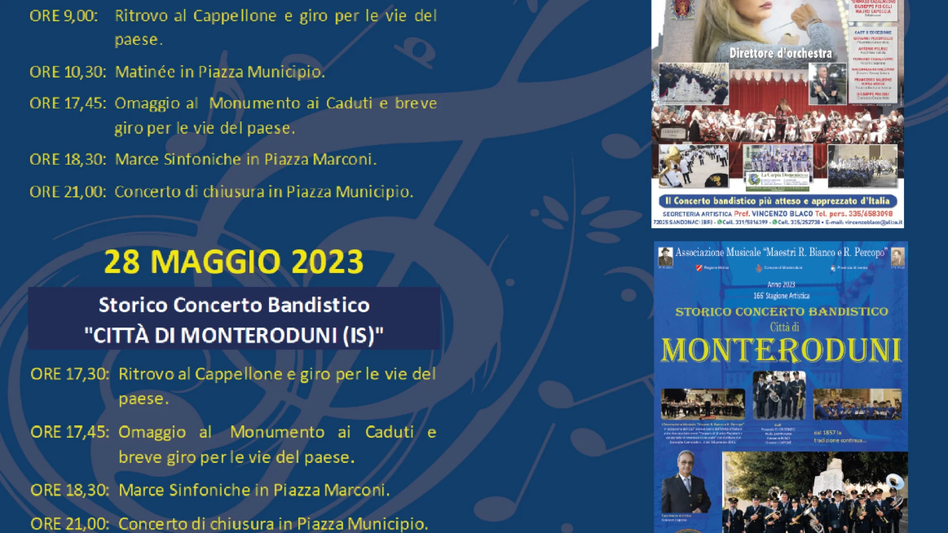 Monteroduni: il 27 e 28 maggio appuntamento con la grande festa della musica.